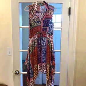 Aina Be rayon sleeveless kerchief bottom dress.